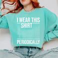 I Wear This Shirt Periodically Chemistry Science Teacher For Men Women Girls Kids Comfort Colors Sweatshirt Chalky Mint