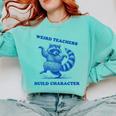Weird Teachers Build Character Shirt Raccoon Dancing Comfort Colors Sweatshirt Chalky Mint