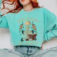 Weird Teachers Build Character Skeleton Book Halloween Women Comfort Colors Sweatshirt Chalky Mint Weird Teachers Build Character Skeleton Book Halloween Women Comfort Colors Sweatshirt Chalky Mint