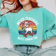 Weird Teachers Build Character Teacher Comfort Colors Sweatshirt Chalky Mint