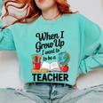 When I Grow Up I Want To Be Teacher Kids Comfort Colors Sweatshirt Chalky Mint When I Grow Up I Want To Be Teacher Kids Comfort Colors Sweatshirt Chalky Mint