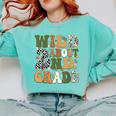Wild About 2nd Grade Teacher Student First Day Of School Comfort Colors Sweatshirt Chalky Mint