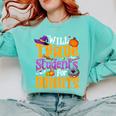 Will Trade Students For Donuts Halloween Teacher Comfort Colors Sweatshirt Chalky Mint
