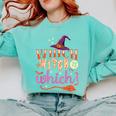 Which Witch Is Which Halloween English Teacher Comfort Colors Sweatshirt Chalky Mint