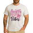 4th Fourth Grade Vibes Back To School Coquette Teacher Girl Men's Casual T-Shirt White 4th Fourth Grade Vibes Back To School Coquette Teacher Girl Men's Casual T-Shirt White