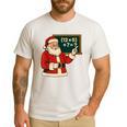 67 Teacher Christmas Santa Six Seven Meme Brainrot Math Joke Men's Casual T-Shirt White