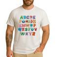 ABC Cute Monster Alphabet Halloween Teacher Costume Kids Men's Casual T-Shirt White