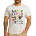 ABCs Alphabet Halloween Learning Kindergarten Teachers Men's Casual T-Shirt White ABCs Alphabet Halloween Learning Kindergarten Teachers Men's Casual T-Shirt White