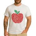 Apple Dot Pattern Art Teacher Appreciation Men Women Humor Men's Casual T-Shirt White Apple Dot Pattern Art Teacher Appreciation Men Women Humor Men's Casual T-Shirt White