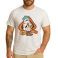 Art Teacher Painting Brushes Retro Pumpkin Ghost Artist Men's Casual T-Shirt White Art Teacher Painting Brushes Retro Pumpkin Ghost Artist Men's Casual T-Shirt White