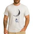 Astronaut Purple Moon Swing NASA Space Science Teacher Men's Casual T-Shirt White