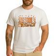Autumn Pumpkin Thanksgiving Coffee Floral Teacher Fall Men's Casual T-Shirt White Autumn Pumpkin Thanksgiving Coffee Floral Teacher Fall Men's Casual T-Shirt White