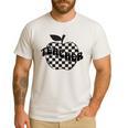 Back To School Checkered Apple Teacher Checkerboard Teacher For Men Women Girls Kids Men's Casual T-Shirt White