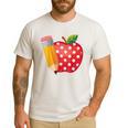 Back To School Pencil And Apple Teacher Student Men's Casual T-Shirt White