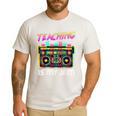 Back To School Retro Teaching Is My Jam 80s Teacher Boombox Men's Casual T-Shirt White