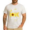 Back To School Teach Love And Inspire Teacher Sunflower Men's Casual T-Shirt White Back To School Teach Love And Inspire Teacher Sunflower Men's Casual T-Shirt White