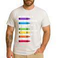 Back To School Teacher We Are Like A Box Of Crayons Men's Casual T-Shirt White Back To School Teacher We Are Like A Box Of Crayons Men's Casual T-Shirt White