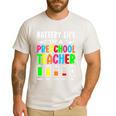 Battery Life Of a Preschool School Teacher School Week Men's Casual T-Shirt White Battery Life Of a Preschool School Teacher School Week Men's Casual T-Shirt White