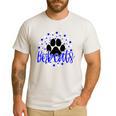 Blue Bobcats School Spirit Coquette Bow Mascot Teacher Men's Casual T-Shirt White