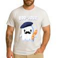 Boo Jour Ghost French Teacher Vintage Teacherlife Groovy Men's Casual T-Shirt White