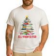 All Booked For Christmas Xmas Tree Teacher Holiday Pajamas Men's Casual T-Shirt White All Booked For Christmas Xmas Tree Teacher Holiday Pajamas Men's Casual T-Shirt White