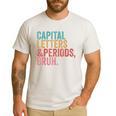 Capital Letters And Periods Bruh Teacher Men's Casual T-Shirt White Capital Letters And Periods Bruh Teacher Men's Casual T-Shirt White