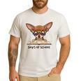 Chihuahua 100 Days Of School Rainbow Glasses Teacher Men's Casual T-Shirt White Chihuahua 100 Days Of School Rainbow Glasses Teacher Men's Casual T-Shirt White