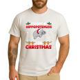 Christmas Math Teacher Hippopotenuse Math Lovers Xmas Men's Casual T-Shirt White