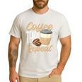 Coffee Teach Repeat Teacher Men's Casual T-Shirt White Coffee Teach Repeat Teacher Men's Casual T-Shirt White