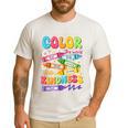 Color The World With Kindness Teachers Back To School Men's Casual T-Shirt White