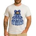 Coquette Bow Book Tree Merry Christmas Xmas Teacher Holiday Men's Casual T-Shirt White