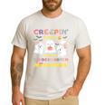 Creepin It Real With Kindergarten Monsters Halloween Teacher Men's Casual T-Shirt White