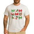 Cute Coquette Pencil Bow Christmas School Teacher Student Men's Casual T-Shirt White