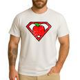 Cute Distressed Super Teacher Superhero Apple Shirt Men's Casual T-Shirt White Cute Distressed Super Teacher Superhero Apple Shirt Men's Casual T-Shirt White