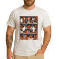 Cute Ghost Book Reading Books Lover Spooky Teacher Halloween Men's Casual T-Shirt White