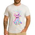 Cute Ghost Book Reading Halloween Teacher Top Girls Women Men's Casual T-Shirt White