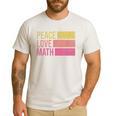 Cute Math Teacher Peace Love Math Men's Casual T-Shirt White Cute Math Teacher Peace Love Math Men's Casual T-Shirt White