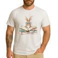 Cute Reading Bunny Glasses Books Bookworm Reader Teacher Men's Casual T-Shirt White Cute Reading Bunny Glasses Books Bookworm Reader Teacher Men's Casual T-Shirt White