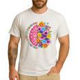 Dyslexia Different Perspective Reading Brain Floral Teacher Men's Casual T-Shirt White
