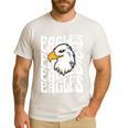 Eagles School Sports Fan Team Spirit Teacher Parent Student Men's Casual T-Shirt White