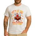 Eat Kids Punctuation Saves Lives Thanksgiving Turkey Teacher Men's Casual T-Shirt White Eat Kids Punctuation Saves Lives Thanksgiving Turkey Teacher Men's Casual T-Shirt White