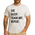 Eat Sleep Teach Art Repeat Teaching Art Teacher Men's Casual T-Shirt White