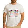 ESL Teacher All Are Welcome Here For Worlds Virtual Teachers Men's Casual T-Shirt White