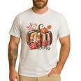 Fall Book Pumpkin Retro Reading Halloween Teacher Men's Casual T-Shirt White Fall Book Pumpkin Retro Reading Halloween Teacher Men's Casual T-Shirt White