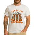 Fall In Love With Reading Pumpkin Autumn Librarians Teacher Men's Casual T-Shirt White