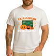 Are You Fall O Ween Directions Halloween Teacher Retro Men's Casual T-Shirt White