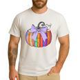 Fall Pumpkin Books Lover Halloween Teacher Teaching Staff Men's Casual T-Shirt White