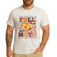 Fall Teacher Fall In Love With Math Math Thanksgiving For Men Women Men's Casual T-Shirt White Fall Teacher Fall In Love With Math Math Thanksgiving For Men Women Men's Casual T-Shirt White