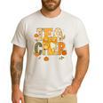 Fall Teacher Pumpkin Coquette Bow Autumn Classroom Men's Casual T-Shirt White