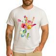 Flower American Sign Language ASL Teacher Teaching Deaf Men's Casual T-Shirt White Flower American Sign Language ASL Teacher Teaching Deaf Men's Casual T-Shirt White